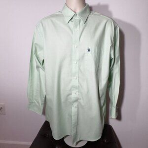 U.S Polo Assn. Men's Long Sleeve Button Down Dress Shirt - Large 16/16 1/2